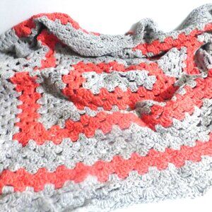 Coral Handmade KNITTED BLANKET Lap Blanket Pet Blanket Dog Blanket Dog Bed Doll